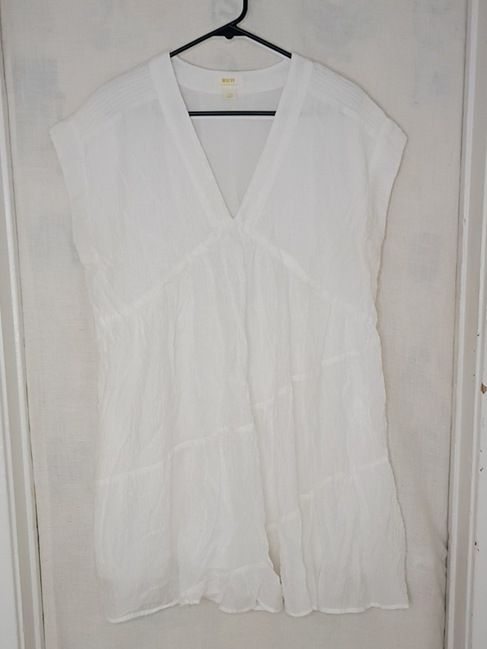 Maeve White V-Neck Swim Coverup Tunic